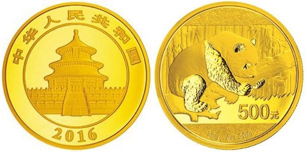 Gouden Panda munten van 30 gram